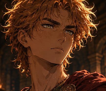 Brennus, a tall young man with copper-touched fair hair